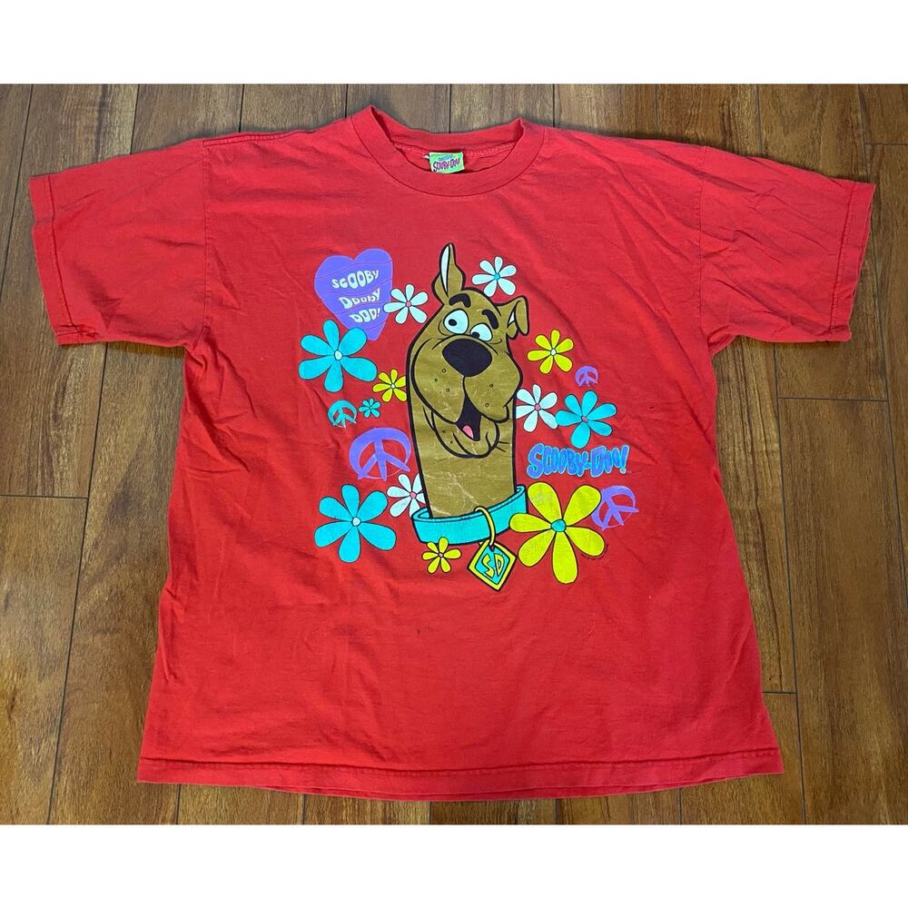 VTG 1998 Hanna Barbera Cartoon Network Scooby-Doo floral graphic t-shirt XL